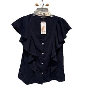 Women's Pretty blue blouse garden size small